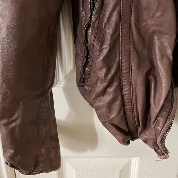 Muubaa 🤎 lambskin leather biker jacket, size: 8 - Picture 6 of 15